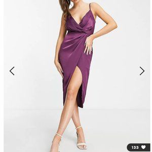 ASOS Little mistress magenta dress